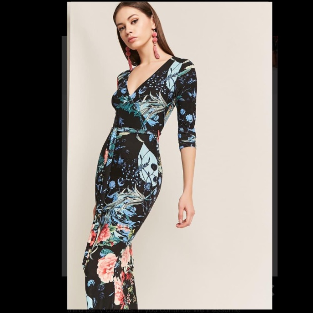Gorgeous Floral Mermaid Maxi Dress